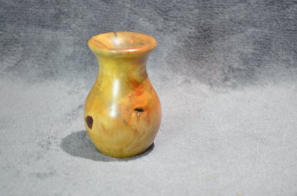 Cyprus wood turned weed pot/vase